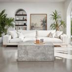 Salontafel Lasley, draagkracht 45 kg - Betonlook, 90 x 50 x, Verzenden, Nieuw