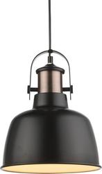 ACTIE: Hanglamp metaal Kutum zwart E27 fitting 225mm FOIR, Huis en Inrichting, Lampen | Hanglampen, Nieuw, Verzenden