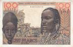 1961 Xf West African States P 101aa 100 Francs, Postzegels en Munten, Bankbiljetten | Europa | Niet-Eurobiljetten, Verzenden