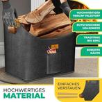 Houtopslag - Brandhoutmand - 90 Liter - Antraciet - KESSER®, Tuin en Terras, Haardhout, Verzenden