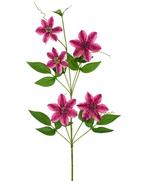 Kunstbloemen Clematis | Fuchsia | 78cm, Nieuw, Verzenden
