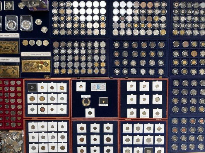 Wereld. Lot de 375 monnaies dont 21 Argent et 1 Or et 5 kgs, Postzegels en Munten, Munten | Europa | Niet-Euromunten