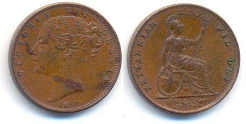 Farthing 1850 Grossbritannien: Victoria, 1837-1901, Postzegels en Munten, Munten | Amerika, Verzenden