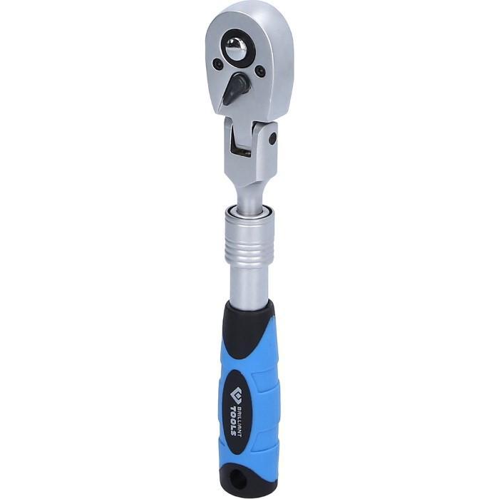 Brilliant Tools 1/4 Ratel Telescoop Flexibele Kop 175-225mm, Auto diversen, Autogereedschap, Nieuw, Verzenden