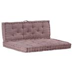 vidaXL Palletvloerkussens 2 st katoen taupe
