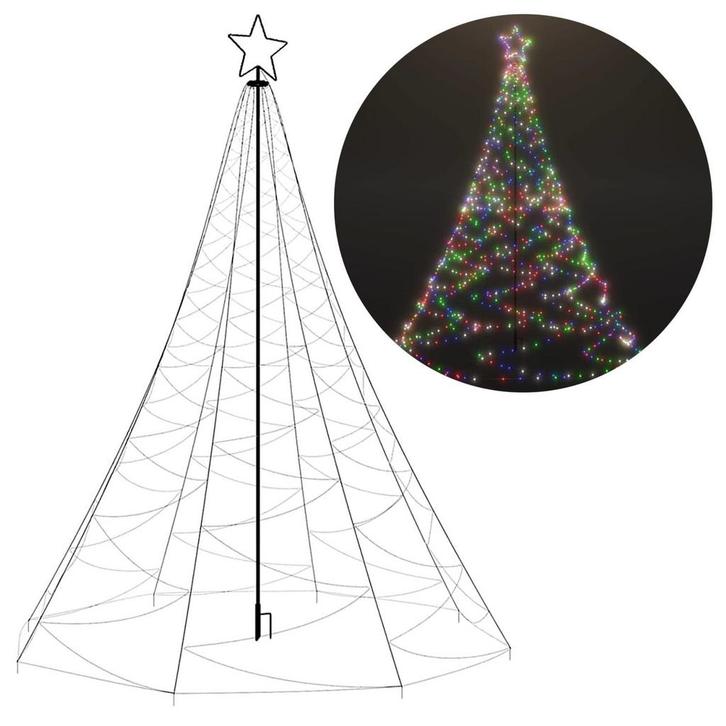 Vlaggenmast Kerstboom 300cm Multicolor | A-kwaliteit | Be..., Diversen, Kerst, Nieuw, Ophalen of Verzenden