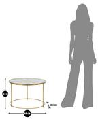 SALONTAFEL VLINDERS CM Ø 60X40,5, Ophalen of Verzenden, Nieuw