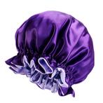 Paarse Satijnen Slaapmuts met randje / Reversible Satin Hair, Ophalen of Verzenden, Nieuw