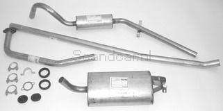 Volvo Uitlaatset Amazon Sedan B18 -1966 RVS+montageset Volvo, Auto-onderdelen, Uitlaatsystemen, Nieuw, Volvo, Verzenden