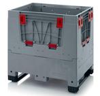 Opvouwbare palletbox 800x600x730mm met 4 inwerpluiken,, Zakelijke goederen, Kantoor en Winkelinrichting | Magazijn, Stelling en Opslag