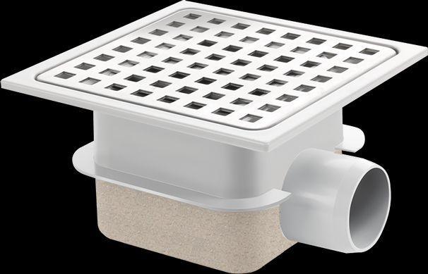 van den Berg 619 doucheput 15 x 15 cm zijuitlaat 50mm, Doe-het-zelf en Verbouw, Sanitair, Ophalen of Verzenden