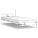 vidaXL Bedframe metaal wit 90x200 cm, Huis en Inrichting, Slaapkamer | Bedden, 90 cm, Eenpersoons, Verzenden, Wit