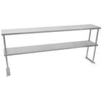 KuKoo - 2 boven wandschappen voor RVS werktafel - 180 cm L -, Verzenden, Nieuw