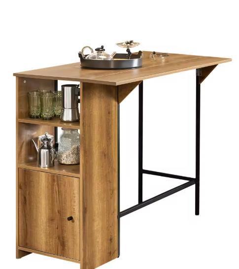 Industriële Bartafel met Opbergruimte – 120×95 cm, Huis en Inrichting, Keuken | Keukenelementen, Nieuw, Verzenden