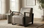 Grijze fauteuils, Huis en Inrichting, Fauteuils, Ophalen of Verzenden, Nieuw, Leer