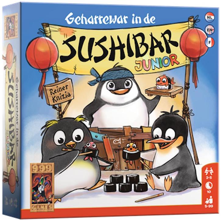 Geharrewar in de Sushibar Junior | 999 Games - Dobbelspellen, Hobby en Vrije tijd, Gezelschapsspellen | Bordspellen, Nieuw, Verzenden