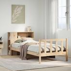 vidaXL Bed met boekenkast zonder matras massief grenenhout, Huis en Inrichting, 90 cm, Eenpersoons, Bruin, Verzenden