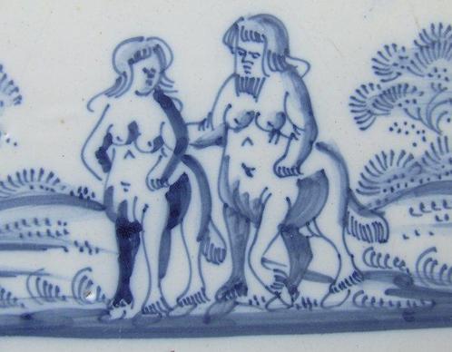Tegel - Mythologische tegel met Centaurs - 1650-1700, Antiek en Kunst, Antiek | Glas en Kristal