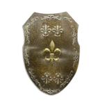 ijzeren muurschild met fleur de lis - roest (rx-372), Verzenden