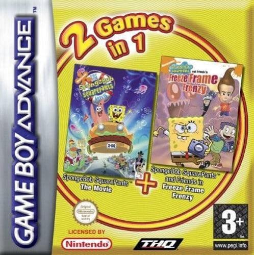 2 in 1 SpongeBob the Movie + Friends in Freeze Frame Fran..., Spelcomputers en Games, Games | Nintendo Game Boy, Zo goed als nieuw