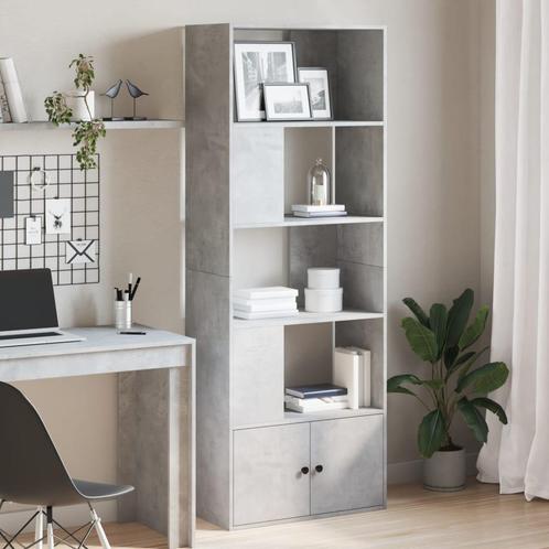 vidaXL Boekenkast 70x36x189 cm bewerkt hout betongrijs, Huis en Inrichting, Kasten | Boekenkasten, Nieuw, Overige houtsoorten