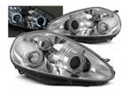 Angel Eyes koplampen Chrome geschikt voor Fiat Grande Punto, Auto-onderdelen, Verlichting, Nieuw, Fiat, Verzenden
