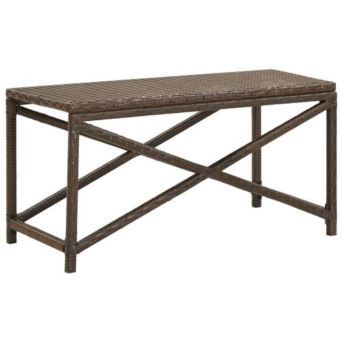 vidaXL Tuinbank 80 cm poly rattan bruin, Tuin en Terras, Tuinbanken, Nieuw, Rotan, Verzenden