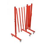 Harmonicahek op wieltjes  -  Wit & Rood  -  x 500 cm /, Verzenden