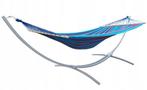 Hangmat standaard grijs tot 220 kg - inc blauw-paarse han..., Tuin en Terras, Hangmatten, Ophalen of Verzenden, Nieuw