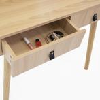Kaptafel met LED spiegel - make up tafel - 2 lades - hout, Huis en Inrichting, Tafels | Kaptafels, Ophalen of Verzenden, Nieuw