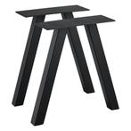 Stalen A tafelpoot set van 2 meubelpoot 40x12x40 cm zwart, Huis en Inrichting, Tafelonderdelen, Verzenden, Nieuw