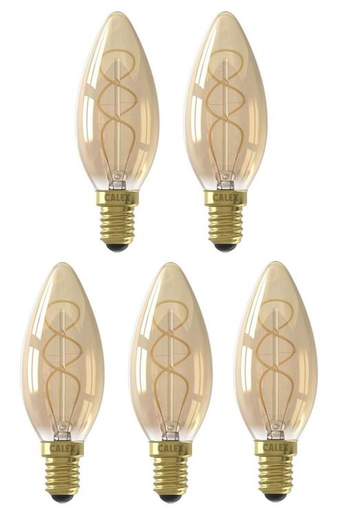 5 stuks Calex LED kaarslamp E14 2.5W 136lm 2100K goud Dim..., Huis en Inrichting, Lampen | Overige, Nieuw, Ophalen of Verzenden