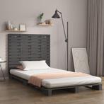 vidaXL Hoofdbord wandmontage 106x3x91,5 cm massief, Huis en Inrichting, Slaapkamer | Bedden, Verzenden, Nieuw, Grijs, Hout