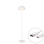 Buiten vloerlamp mushroom wit oplaadbaar 3-staps dimbaar -, Huis en Inrichting, Lampen | Tafellampen, Verzenden, Nieuw, Kunststof