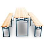 Inklapbare houten bierbank / biertafel - 220 cm - Incl. 2 ba, Tuin en Terras, Verzenden, Nieuw