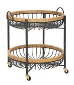 TROLLEY DUBBEL CEBU CM 57X55,5X62,5, Huis en Inrichting, Tafels | Sidetables, Ophalen of Verzenden, Nieuw