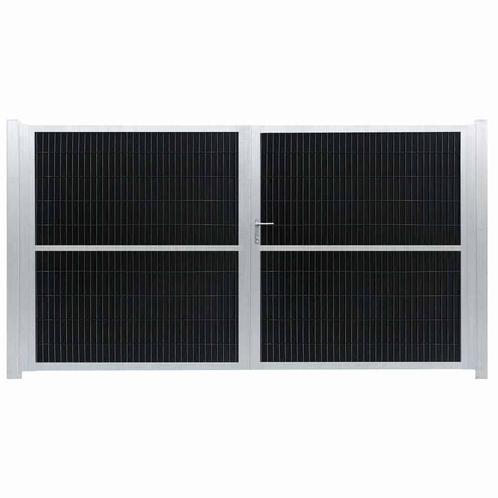 Dubbele poort geluidsscherm, Tuin en Terras, Schuttingen, Minder dan 3 meter, Nieuw, IJzer, 1 tot 2 meter, Verzenden