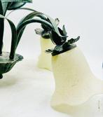 Plafondlamp - Tulp bloemen - IJzer, Kristal, Antiek en Kunst