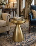 Elegante - Bijzettafel - Metaal - Goud, Nieuw