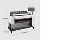 HP - Designjet T2600 Dual roll 36 inch postscript mfp, Printer, Kleur printen, Zo goed als nieuw, HP