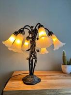 Tafellamp - Glas, Legering - Gewolked glas Aronskelk bloem