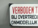 Reclamebord - Verbods emaille bord Verboden Te Roken -