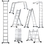 LIVSK 7-in-1 Multifunctionele Aluminium Ladder - Opvouwbaar, Verzenden, Nieuw