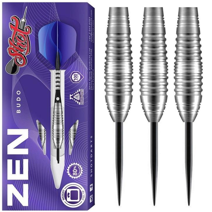 Shot! Zen Budo 80% Dartpijlen 23-24-26 Gram, Sport en Fitness, Darts, Nieuw, Verzenden