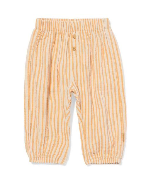 HEMA Newborn broek mousseline strepen geel, Kinderen en Baby's, Babykleding | Overige, Nieuw, Verzenden