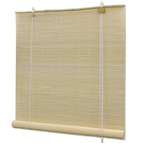 vidaXL Rolgordijn 80x160 cm bamboe natuurlijk, Huis en Inrichting, Stoffering | Gordijnen en Lamellen, Beige, Nieuw, Verzenden