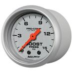 Autometer Ultra-Lite 52mm 0-15 PSI Mechanical Boost Gauge -, Ophalen of Verzenden, Nieuw