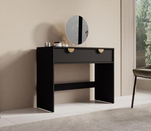 Kaptafel Zwart goud Make-up tafel 100x40x78cm, Huis en Inrichting, Tafels | Kaptafels, Nieuw, 50 tot 100 cm, Verzenden