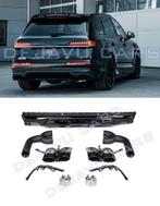 SQ7 Look Diffuser + Uitlaat tips voor Audi Q7 SUV S line SQ7, Nieuw, Achter, Bumper, Audi