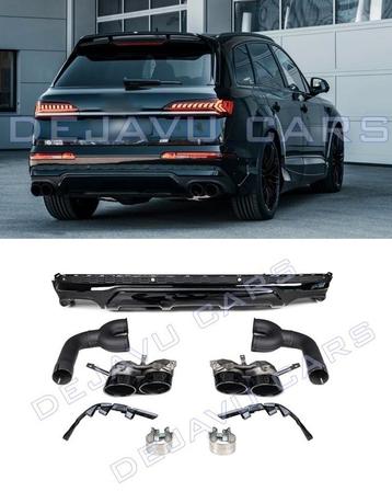 SQ7 Look Diffuser + Uitlaat tips voor Audi Q7 SUV S line SQ7 beschikbaar voor biedingen